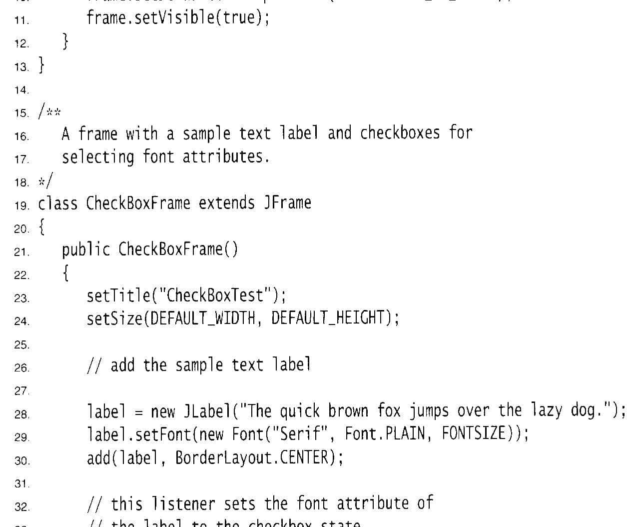 Java Swing用户界面组件：复选框+ 滑块+组合框+边界+单选按钮