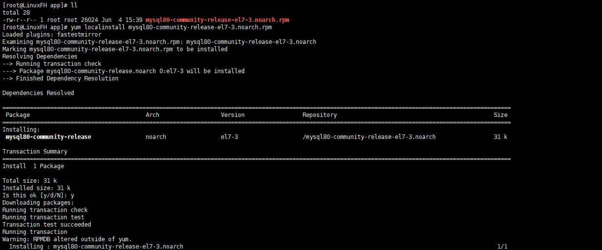 MySql: CentOS下安装MySql