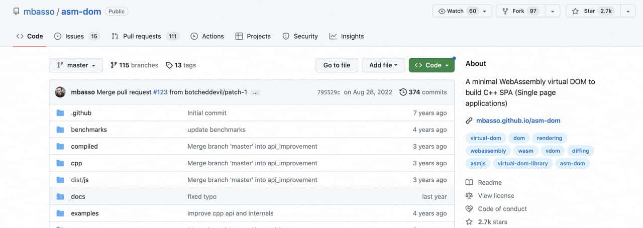 通过WebAssembly,C++率先打响虚拟 DOM 第一枪!