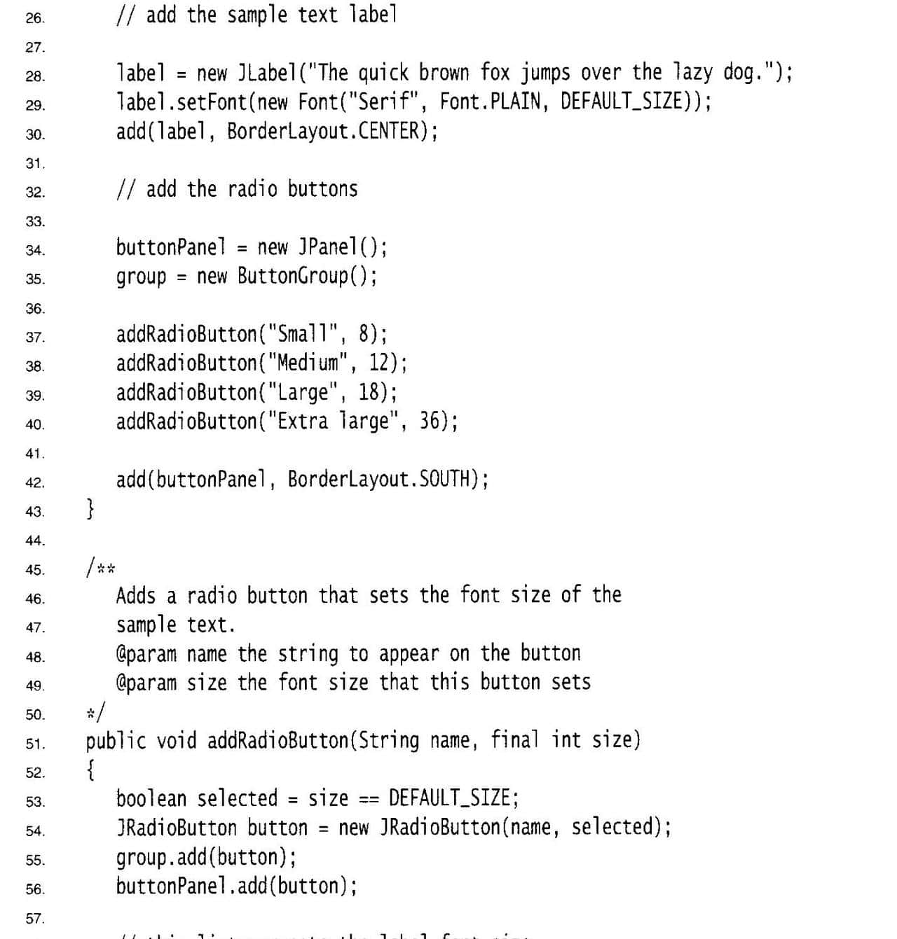 Java Swing用户界面组件：复选框+ 滑块+组合框+边界+单选按钮
