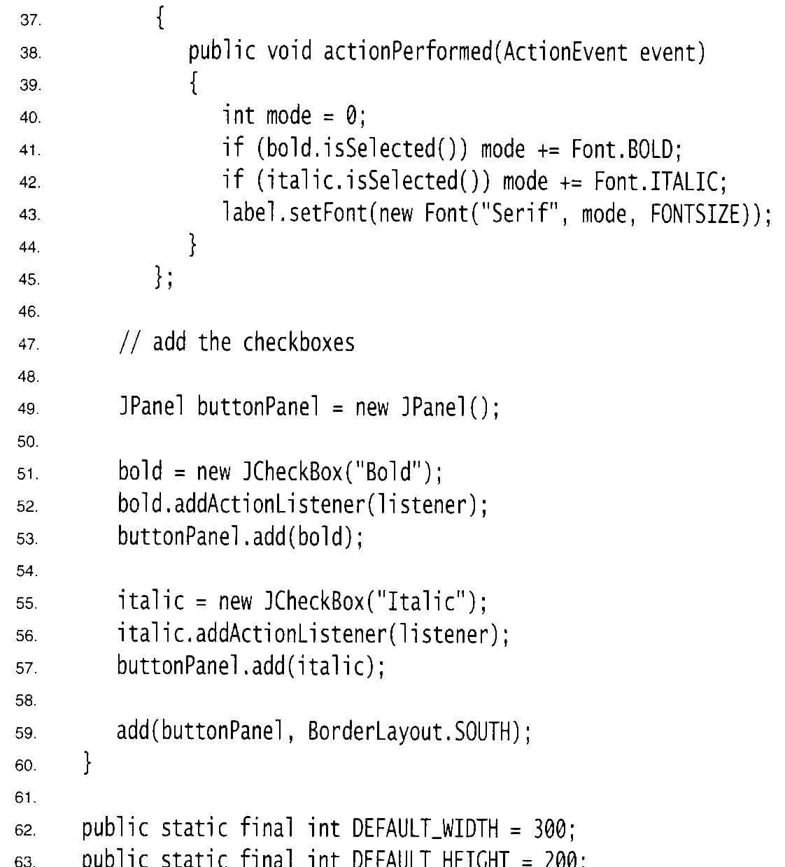 Java Swing用户界面组件：复选框+ 滑块+组合框+边界+单选按钮