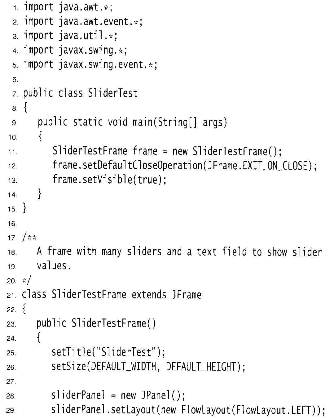 Java Swing用户界面组件：复选框+ 滑块+组合框+边界+单选按钮