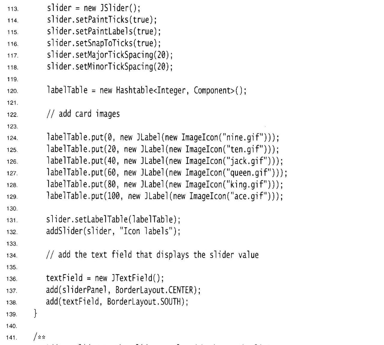 Java Swing用户界面组件：复选框+ 滑块+组合框+边界+单选按钮
