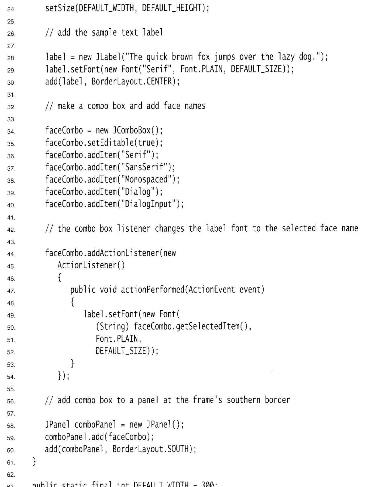 Java Swing用户界面组件：复选框+ 滑块+组合框+边界+单选按钮