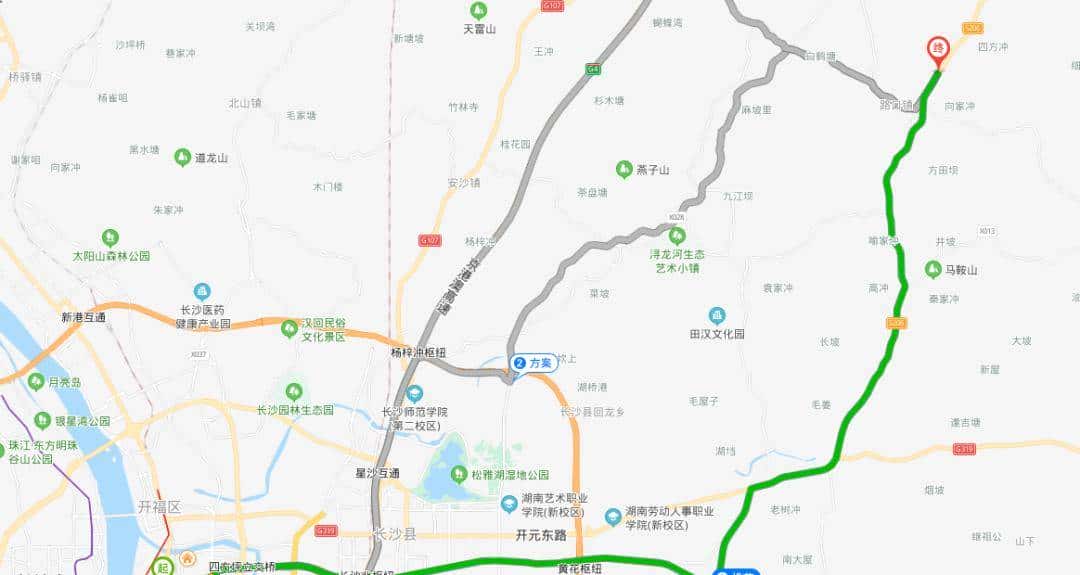 长沙_路口_大山冲__11KM（入门徒步线路）