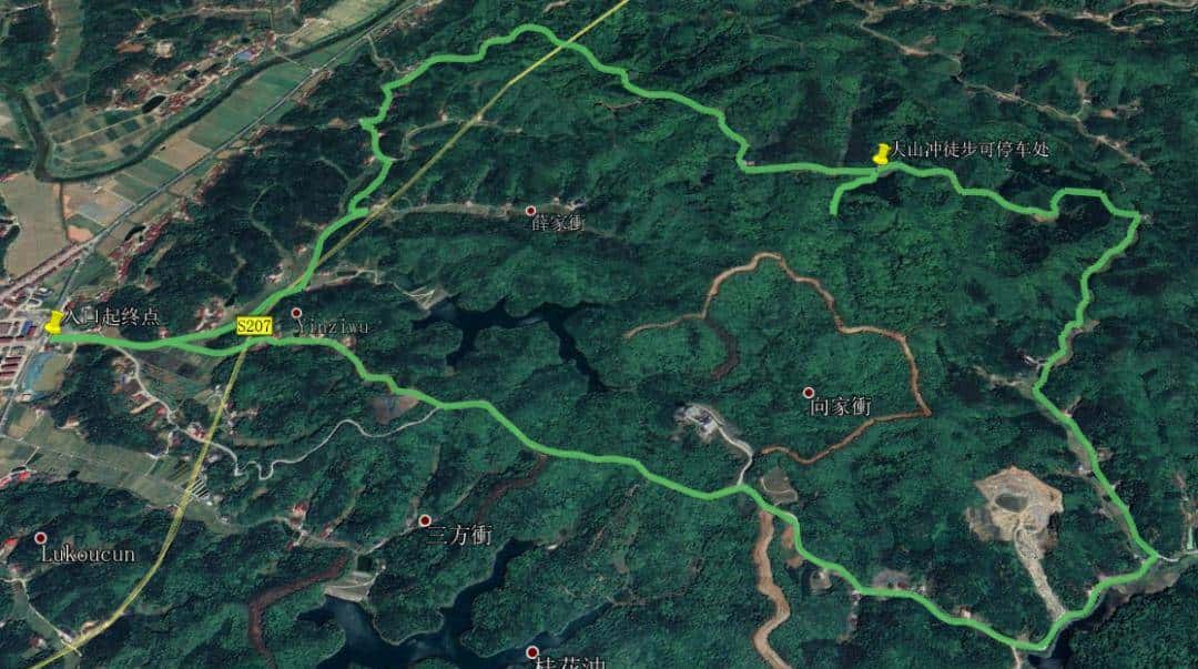 长沙_路口_大山冲__11KM（入门徒步线路）