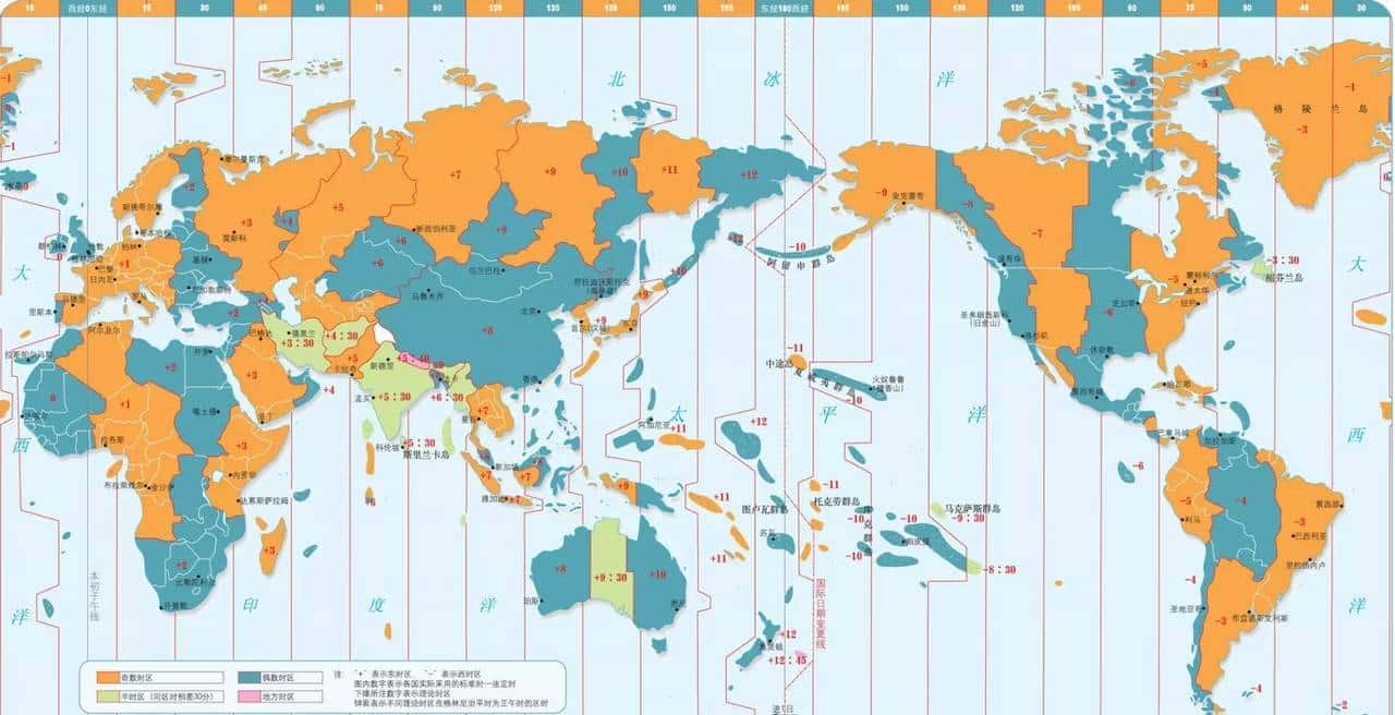 中国有几个时区
