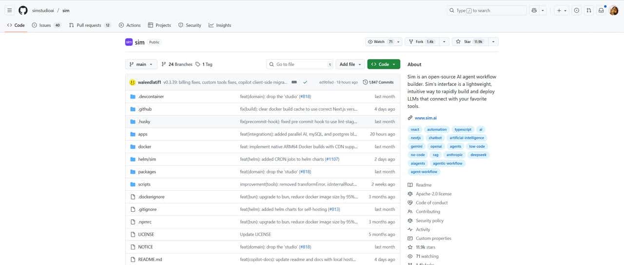 Sim:开源的AI Agent工作流构建工具,让LLM开发更高效