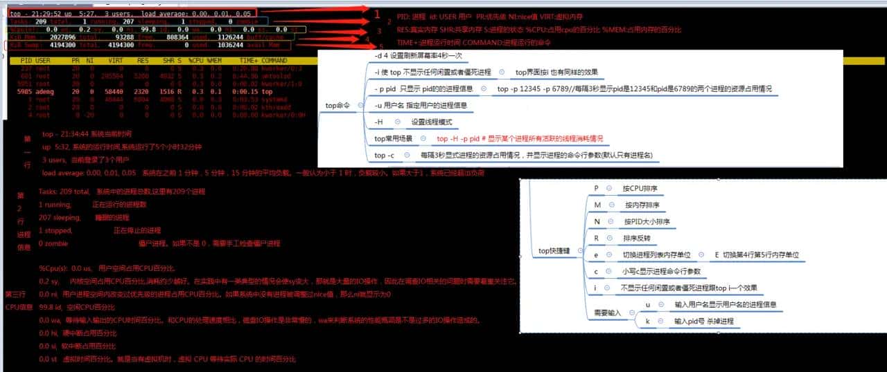 进程管理和top实时监控系统和netstat