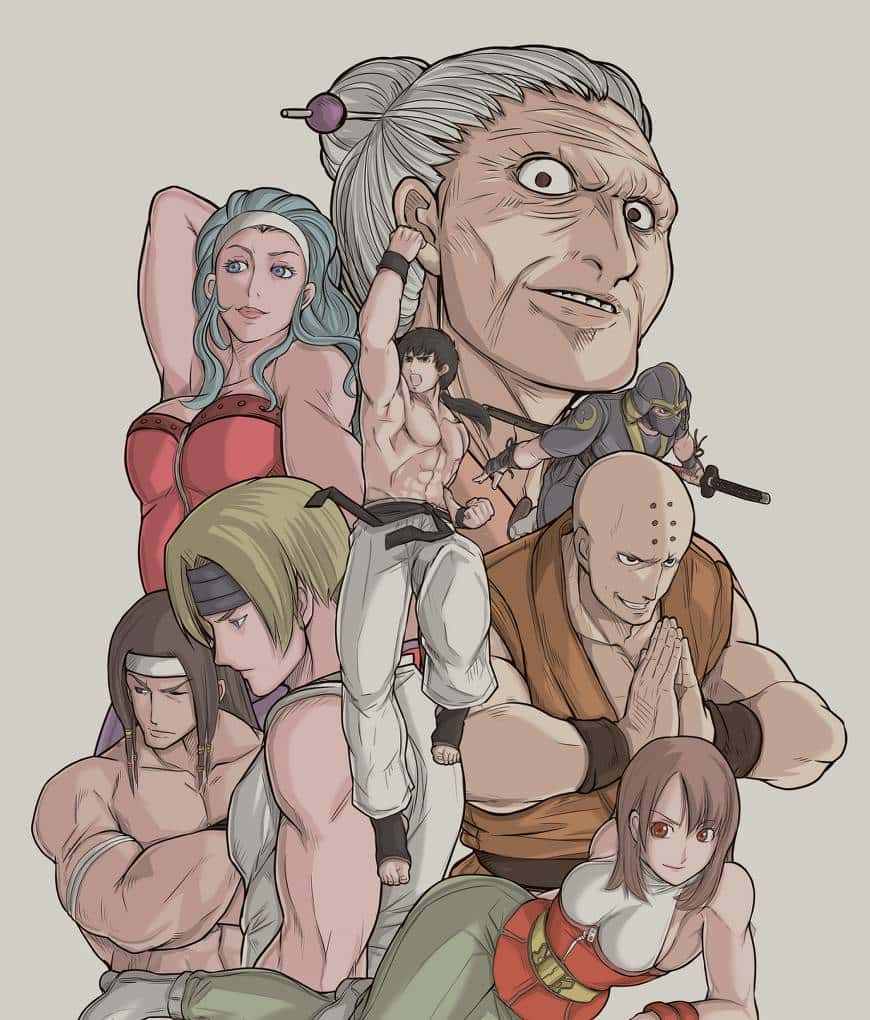 格斗游戏最无耻的画面,明明说好一对一,却强行变成群殴