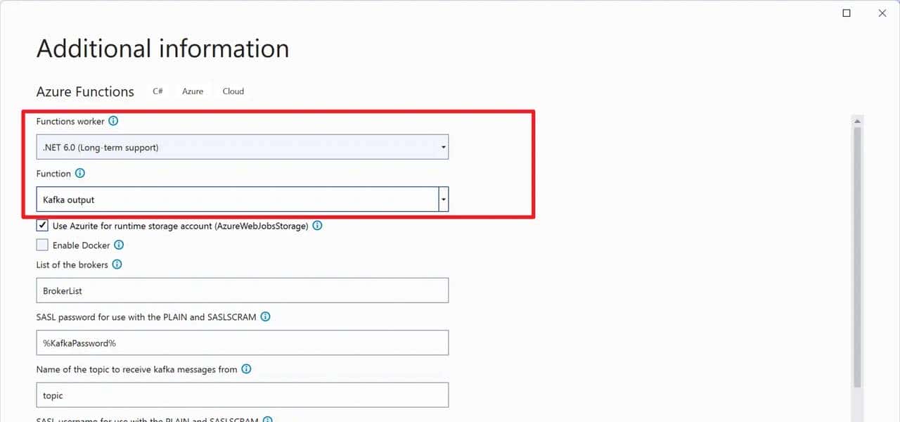 【Azure 应用服务】本地创建Azure Function Kafka Trigger 函数和Kafka output的HTTP Trigger函数实验