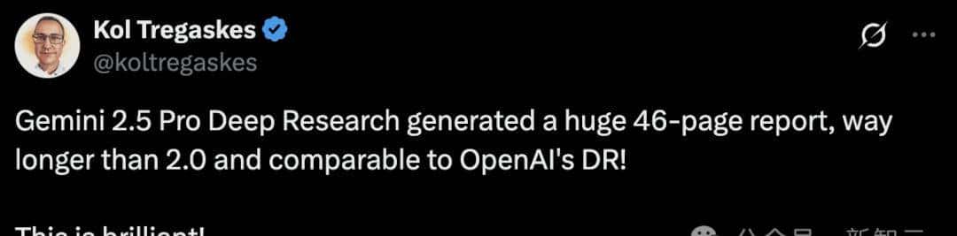 5分钟直出46页论文！谷歌Deep Research完爆OpenAI，Gemini 2.5加持