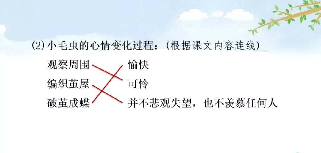 二年级下册语文课文22《小毛虫》图文详解及同步练习
