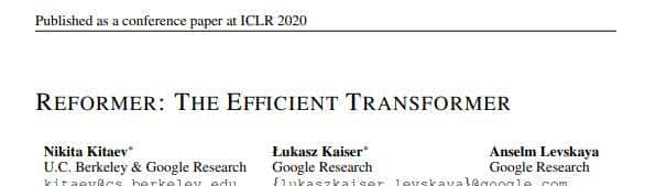 ICLR 2020 | Reformer，一种高效的Transformer