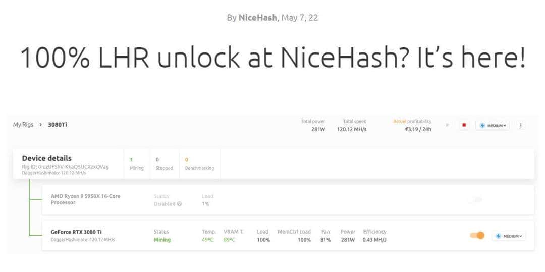 英伟达算法遭破解,RTX30系恢复100%挖矿算力:显卡降价结束了?