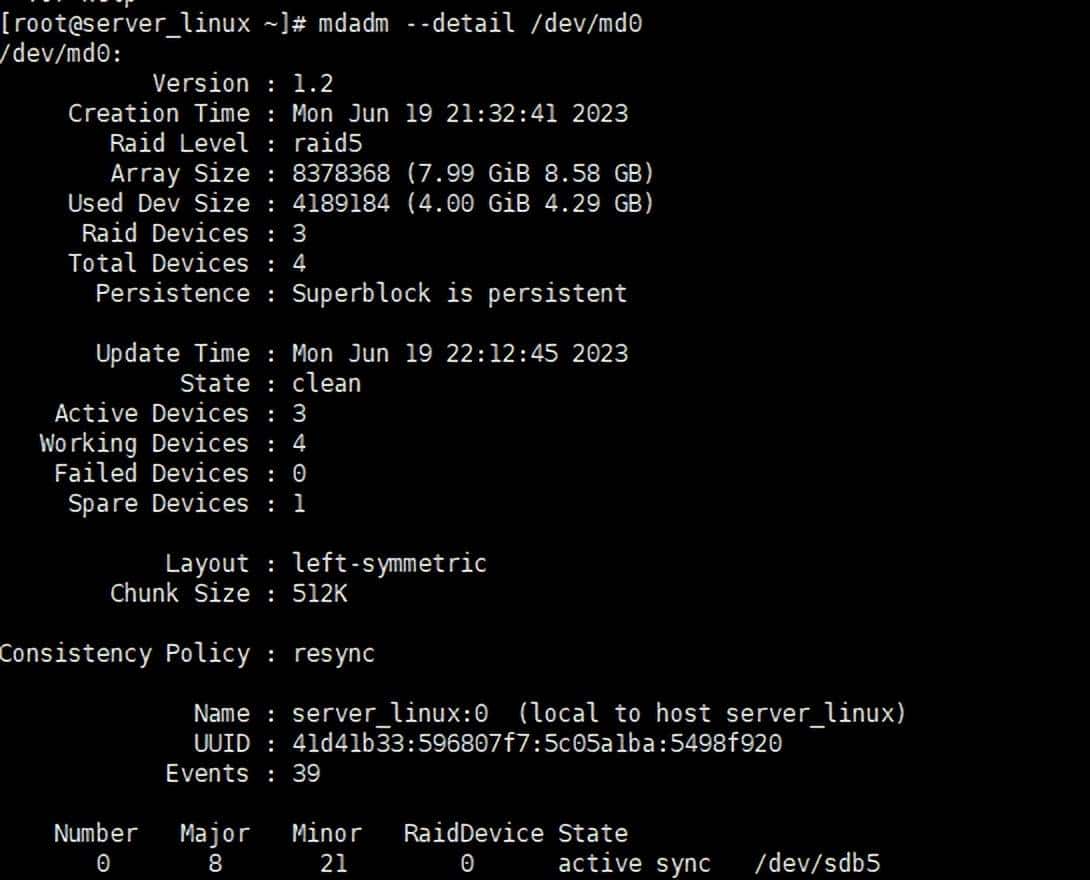 Linux中的RAID配置