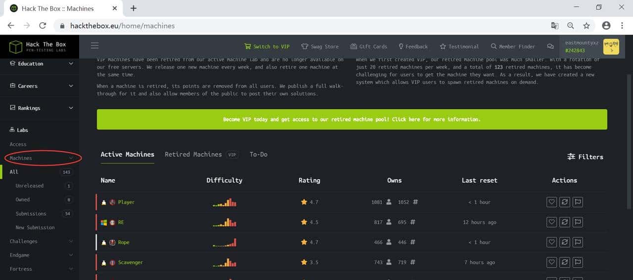 三十七，Web渗透提高班之hack the box在线靶场注册及入门知识