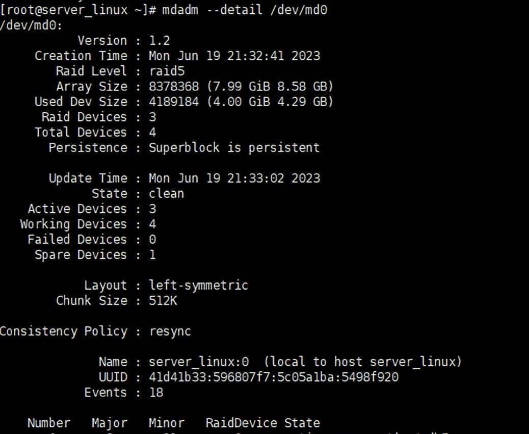 Linux中的RAID配置