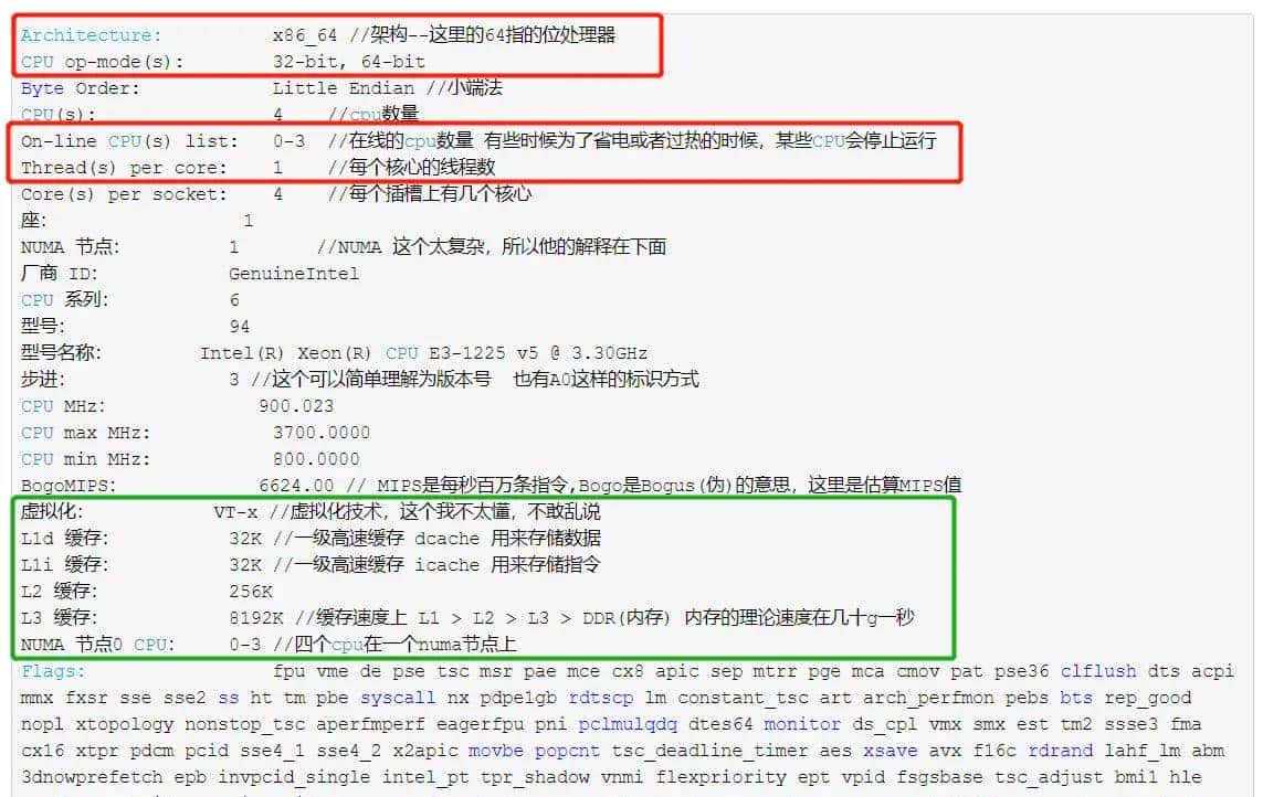 2021-01-05 lscpu、free -m命令 目录占用情况