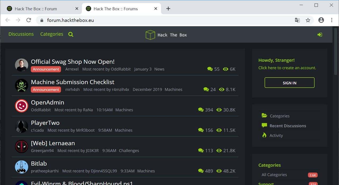 三十七，Web渗透提高班之hack the box在线靶场注册及入门知识