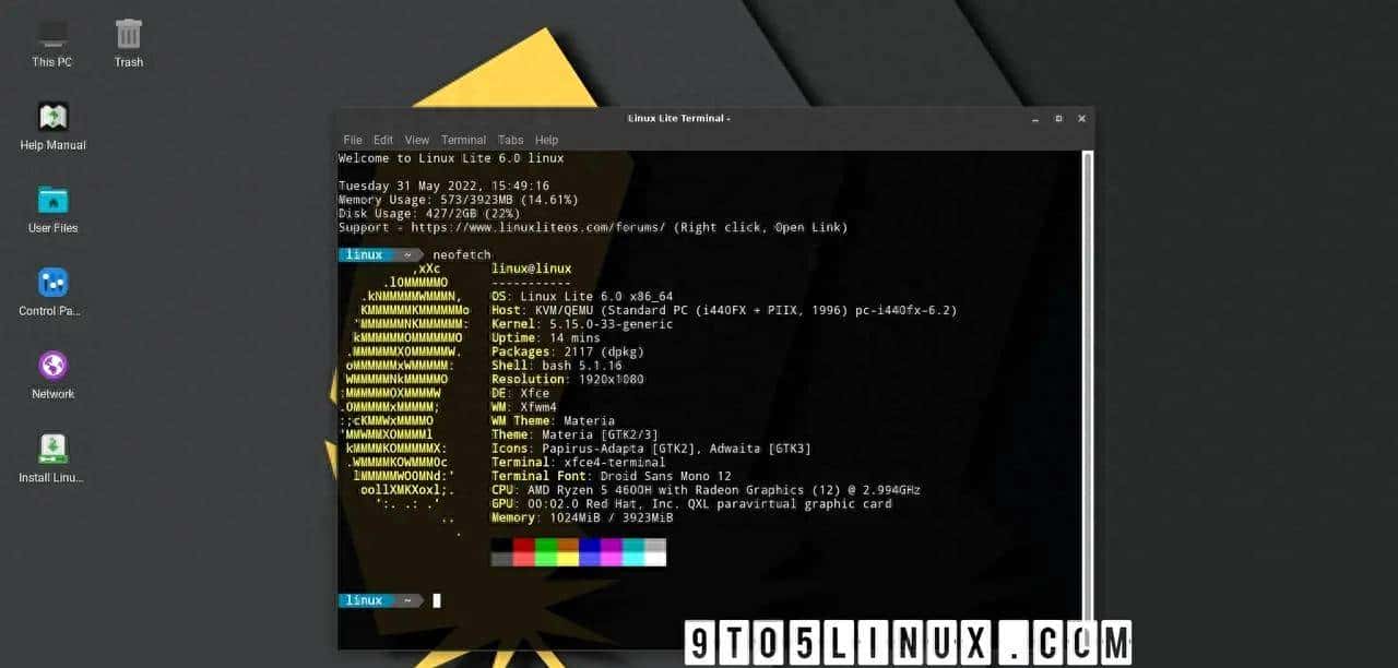 基于Ubuntu的Linux Lite 6.0发行版正式发布