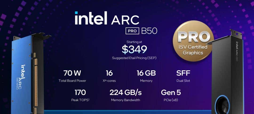 短小精悍的AI与图形工作站专业之选——英特尔锐炫 Pro B50显卡首发评测
