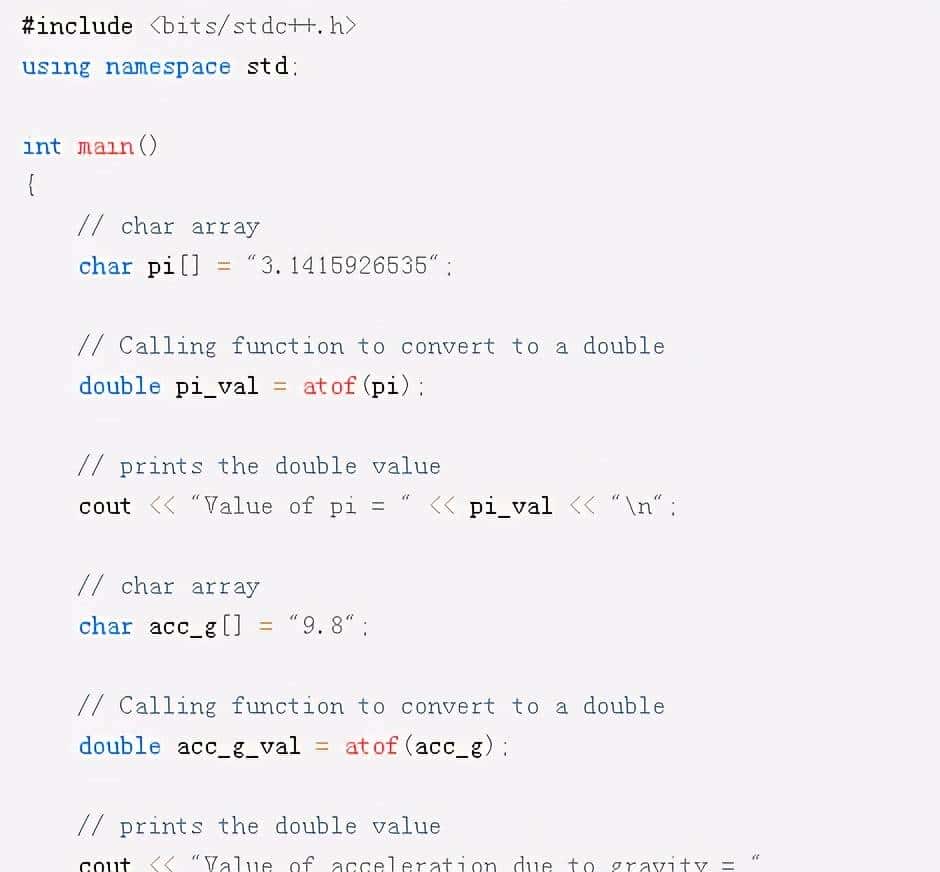 C/C++编程笔记：atol，atoll和atof函数