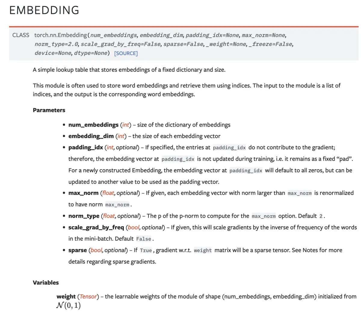 PyTorch nn.Embedding做了什么