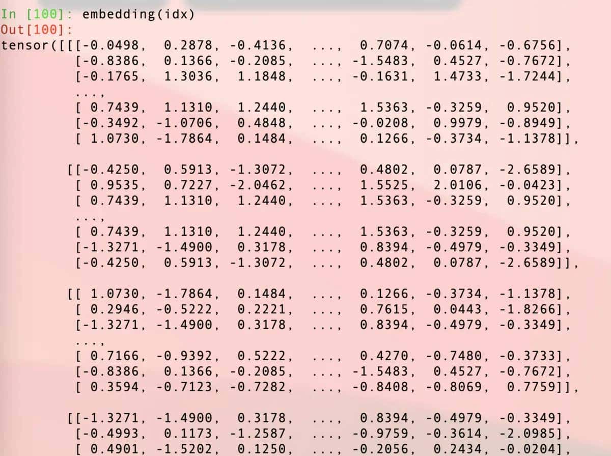 PyTorch nn.Embedding做了什么
