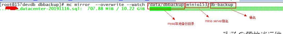 mysql备份自动存储到开源的minio
