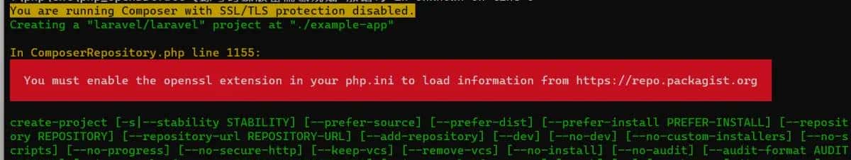 解决Windows使用phpstudy搭建laravel开发环境问题