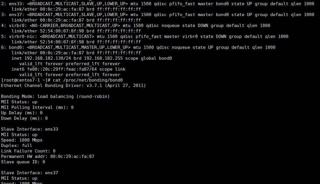 Linux多网卡7种bond模式