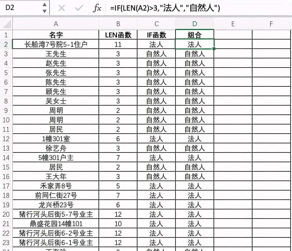 excel中IF&LEN连用～不定期更新公式Σ(￣。￣ﾉ)ﾉ