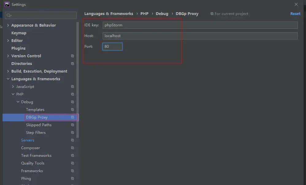 phpstorm2020 phpstudy8 调试 配置