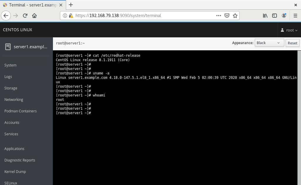 Web图形化Cockpit让Linux管理更简单-CentOS8.1Linux运维实战十二