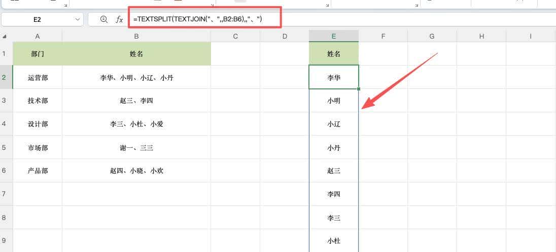 别再手动拆分名字啦！TEXTSPLIT 让你秒拆数百姓名！