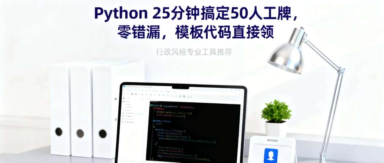 行政姐妹别熬了！Python25 分钟搞定 50 人工牌 零错漏 模板代码直接领