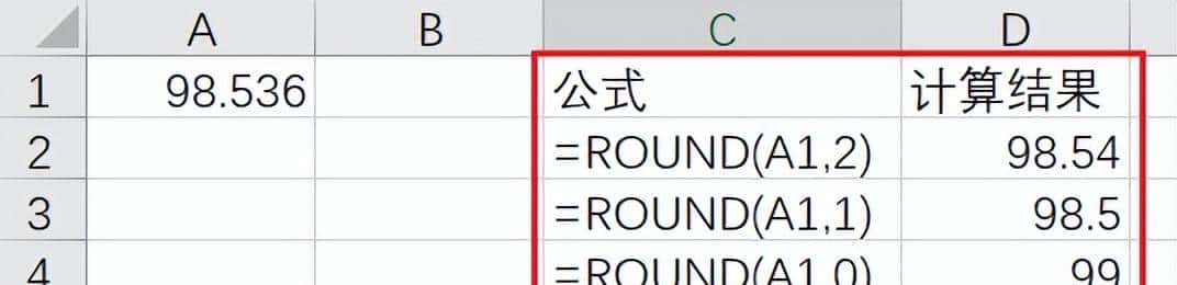 Excel中数值取整及四舍五入