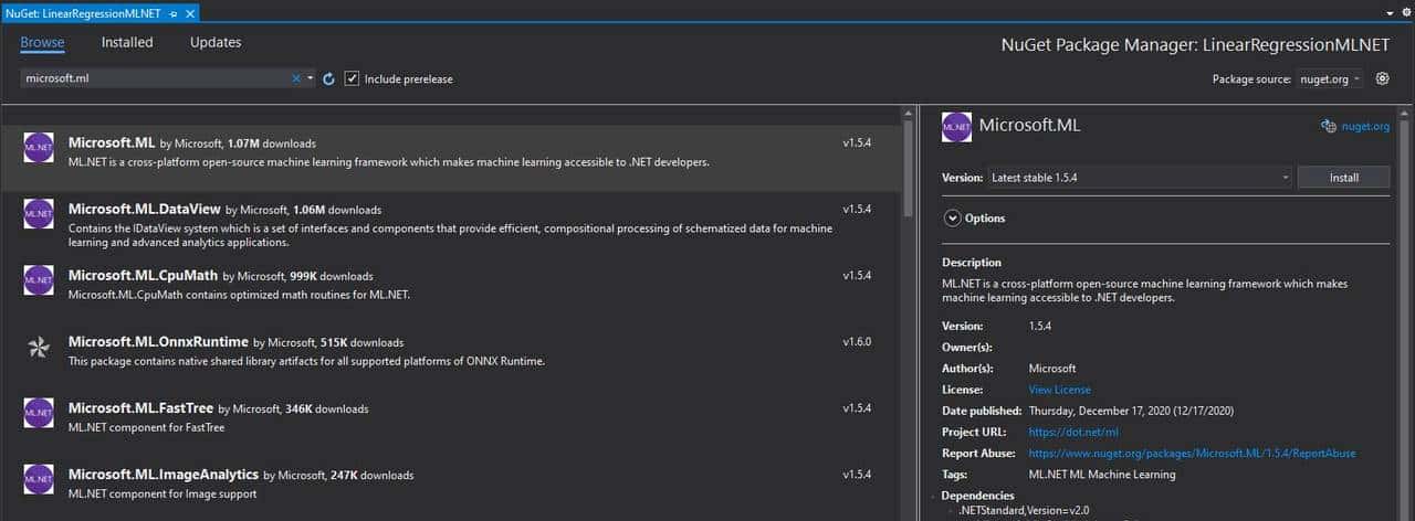 使用 C# 和 ML.NET 进行机器学习简介