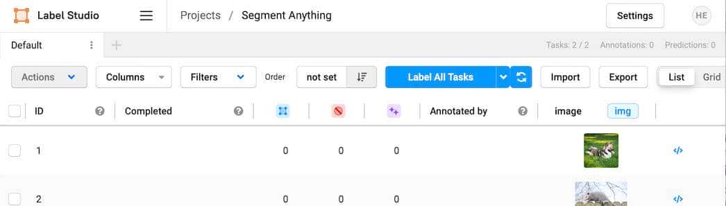 使用 Label Studio+SAM 对图像进行自动分割、打标