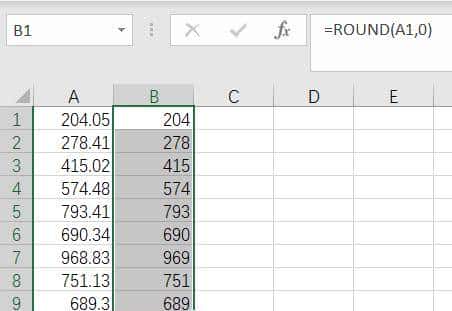 Excel小数取整的技巧