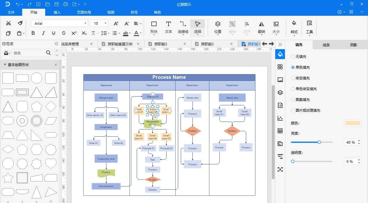 跨职能流程图模板大全！便捷套用快速绘制流程图