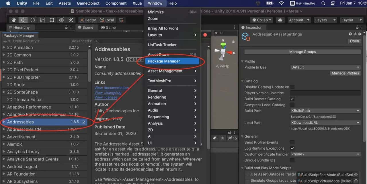 Unity Addressables热更资源