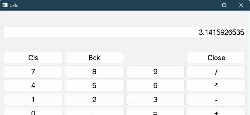 140.Python——PySide6 窗体布局：简易计算器实现