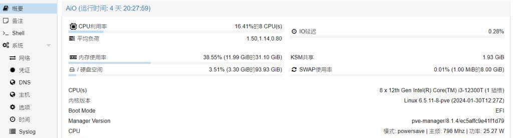 折腾NAS第32篇:超赞工具之调优PVE、调整CPU模式、显示温度等