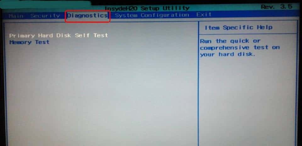 常见BIOS界面之InsydeH2O Bios
