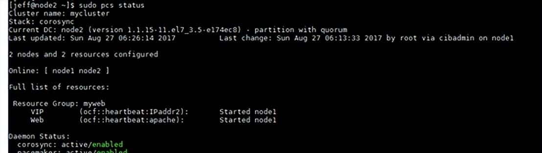 Pacemaker实现双机热备