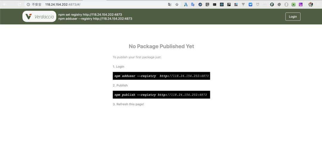 使用 Verdaccio 搭建npm私有仓库
