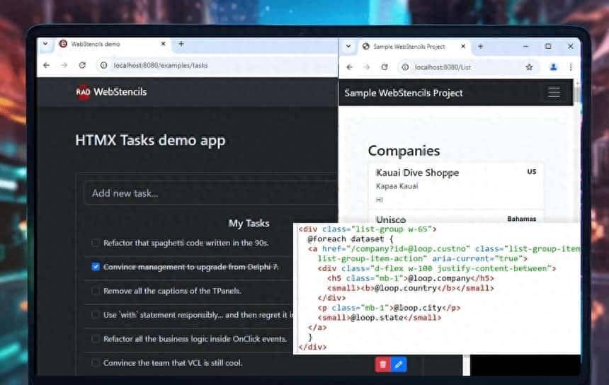 Delphi 12.2 新增的 WebStencils,Delphi老粉的web开发利器