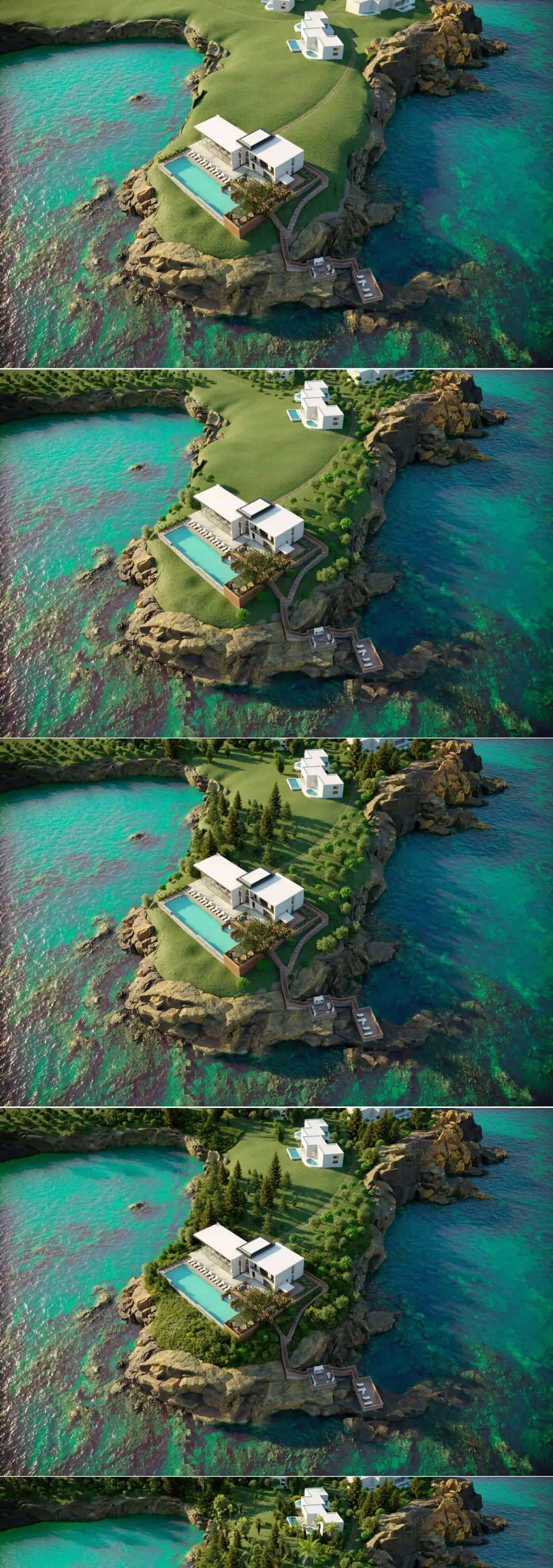 渲云教你使用3ds Max+Corona轻松绘制环海别墅全流程